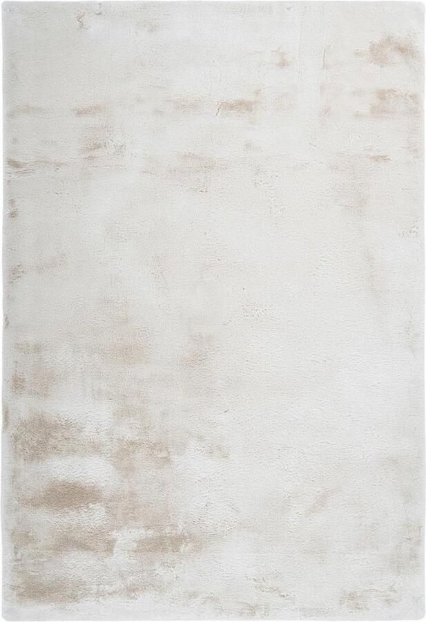 Flycarpets Magna Fluffy Vloerkleed Creme Hoogpolig Tapijt Woonkamer 120x170 cm