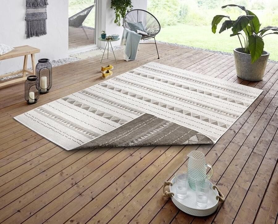 Flycarpets Omkeerbaar Vloerkleed Bahamas Linen 200x290 cm