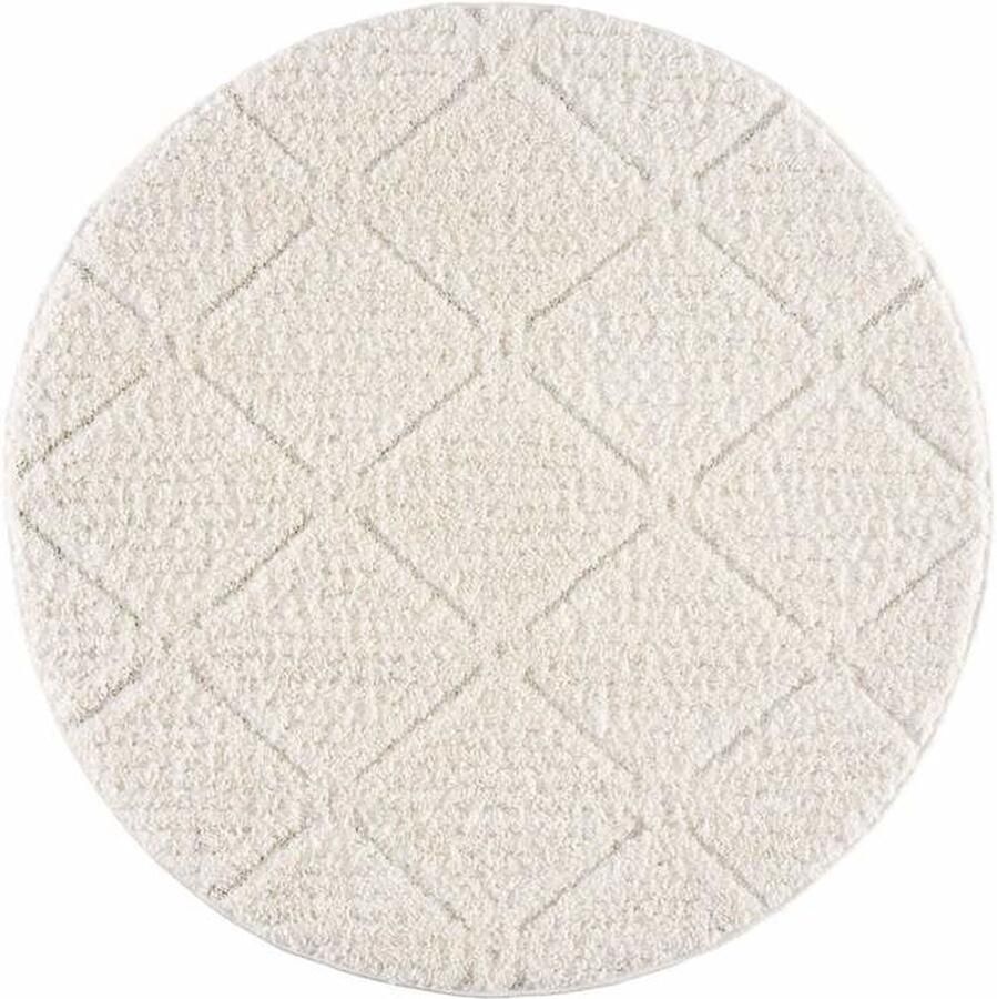 Flycarpets Solace Vloerkleed Creme 140x200 cm Hoogpolig Woonkamer Tapijt