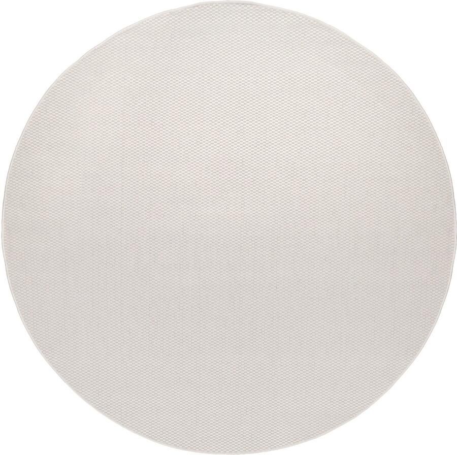 Flycarpets Veniro Effen Binnen en Buitenkleed Crème Wit 80x150 cm Laagpolig Vloerkleed Buiten Tuinkleed Tuintapijt - Foto 2