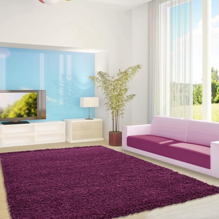 Flycarpets Vloerkleed Life Shaggy Lila(200x290)Cm