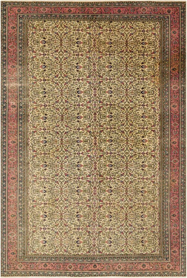 Flycarpets Hereke Klassiek Vloerkleed Beige 189x280 cm