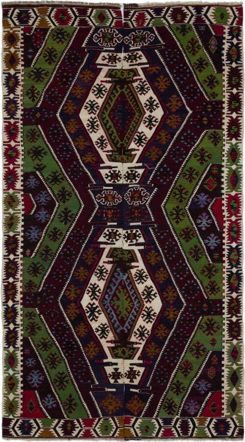 Flycarpets Hereke Klassiek Vloerkleed Groen 183x320 cm