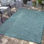 Flycarpets Hilaria Buitenkleed Effen Voor Binnen & Buiten Vloerkleed Blauw 120x120 cm - Thumbnail 1