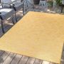 Flycarpets Hilaria Buitenkleed Geruit Voor Binnen & Buiten Vloerkleed Geel 80x150 cm - Thumbnail 1
