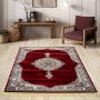 Flycarpets Isfahan Klassiek Oosters Medaillon Vloerkleed Rood 160x230 cm - Thumbnail 1