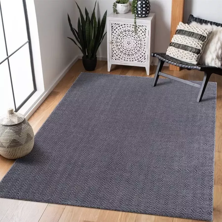 Flycarpets Junius Modern Effen Motief Vloerkleed Grijs 160 cm Rond - Foto 3