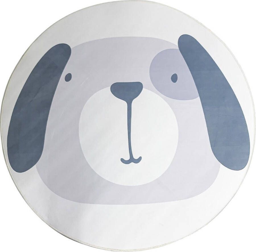 Flycarpets KIDS KINDERKAMER BLAUW VLOERKLEED HOND