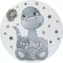 Flycarpets KIDS KINDERKAMER ROND BLAUW VLOERKLEED DINO - Thumbnail 2