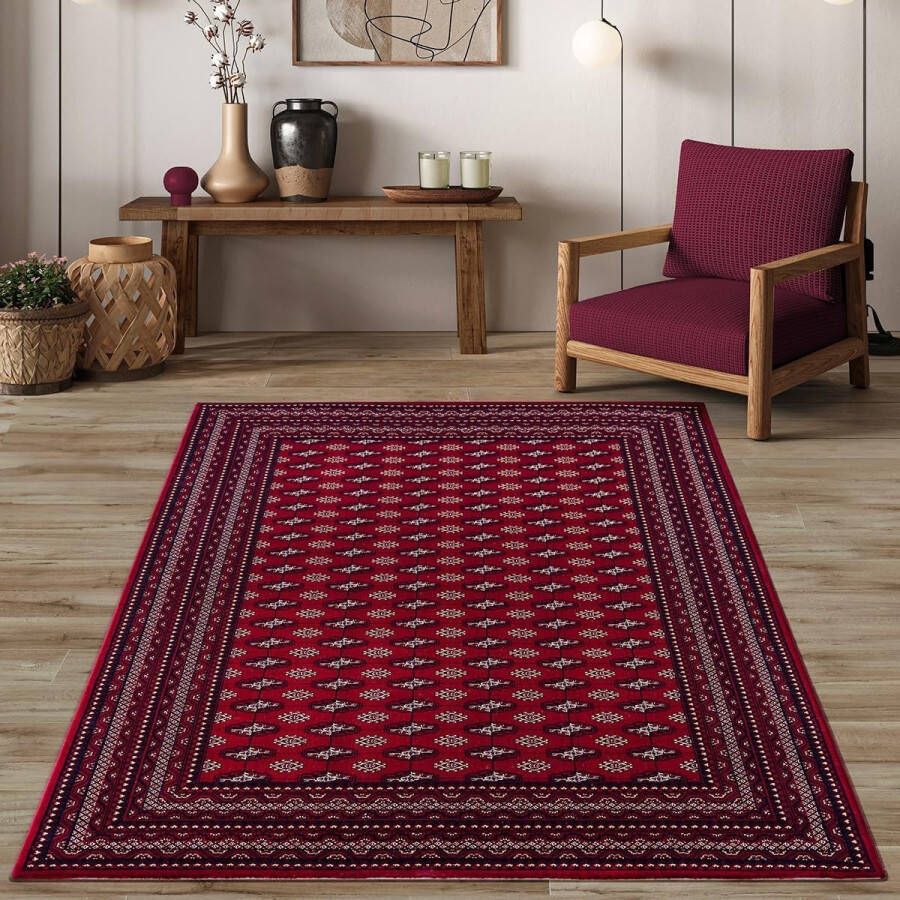 Flycarpets Klassiek Rood Vloerkleed Alcon Oosters motief Perzisch Tapijt Woonkamer 160x230 cm