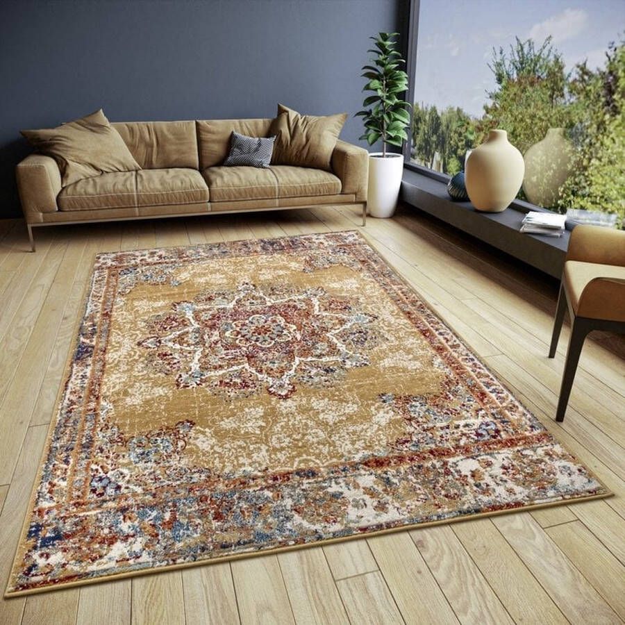 Flycarpets Klassiek Vintage Vloerkleed Maderno Rood Multi 80x120 cm - Foto 2