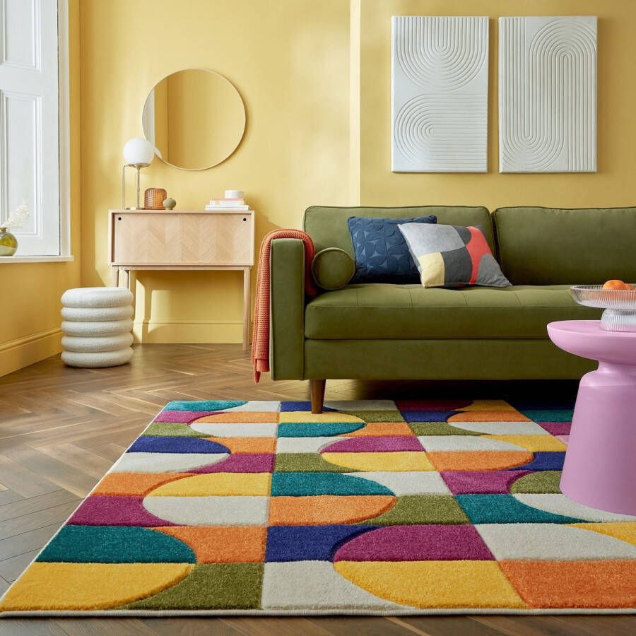 Flycarpets Kleurrijk Vloerkleed Chacha Laagpolig Abstract Multi 200x290 cm