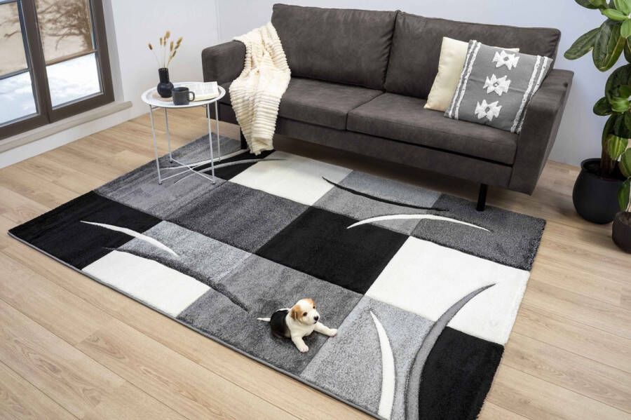 Flycarpets Kristal Modern Vloerkleed 160x230cm Grijs - Foto 2