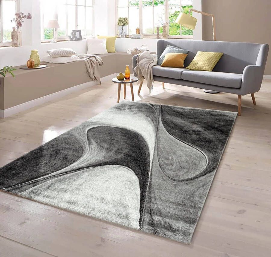 Flycarpets Kristal Modern Vloerkleed 80x150cm Grijs - Foto 2