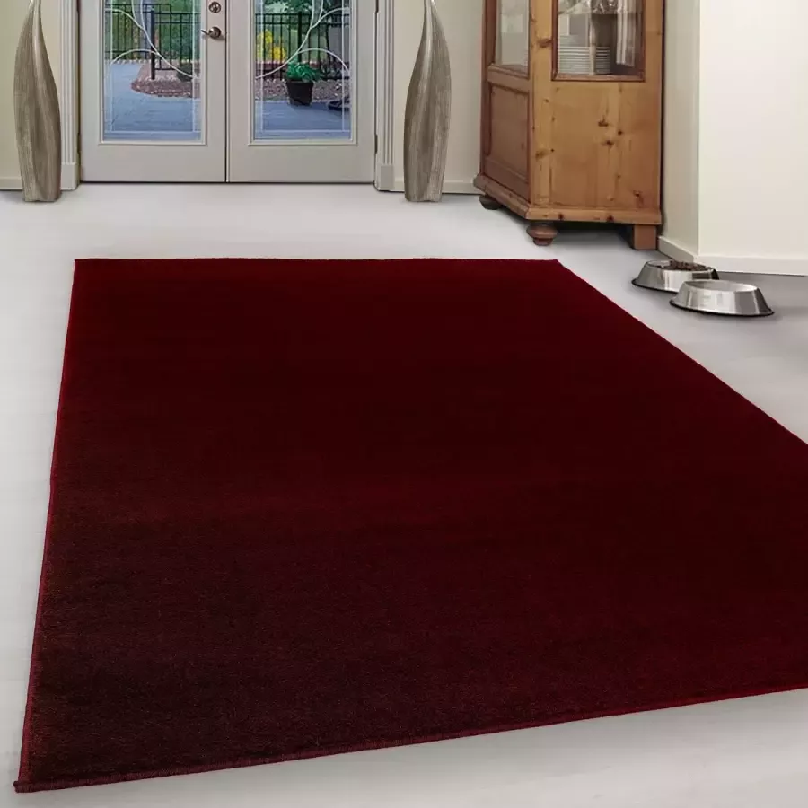 Flycarpets Liam Effen Rood Vloerkleed-Voor binnen Laagpolig 120x170 cm