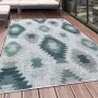 Flycarpets Lilah Blauw Grijs Groen Buitenkleed Binnen & Buiten Vloerkleed Laagpolig Tuintapijt Buitentapijt 80x250 cm - Thumbnail 2