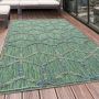 Flycarpets Lilah Buitenkleed Groen Binnen & Buiten Vloerkleed Laagpolig Tuintapijt Buitentapijt 120x170 cm - Thumbnail 2