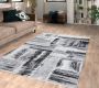 Tapeso Modern vloerkleed Lima Grijs 1350 80x150 cm Zwart - Thumbnail 3