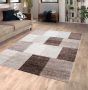 Flycarpets Lima Vloerkleed Bruin Beige Polypropyleen Voor binnen Rechthoek Modern Woonkamer Geblokt Patroon Laagpolig 160x230 cm - Thumbnail 1