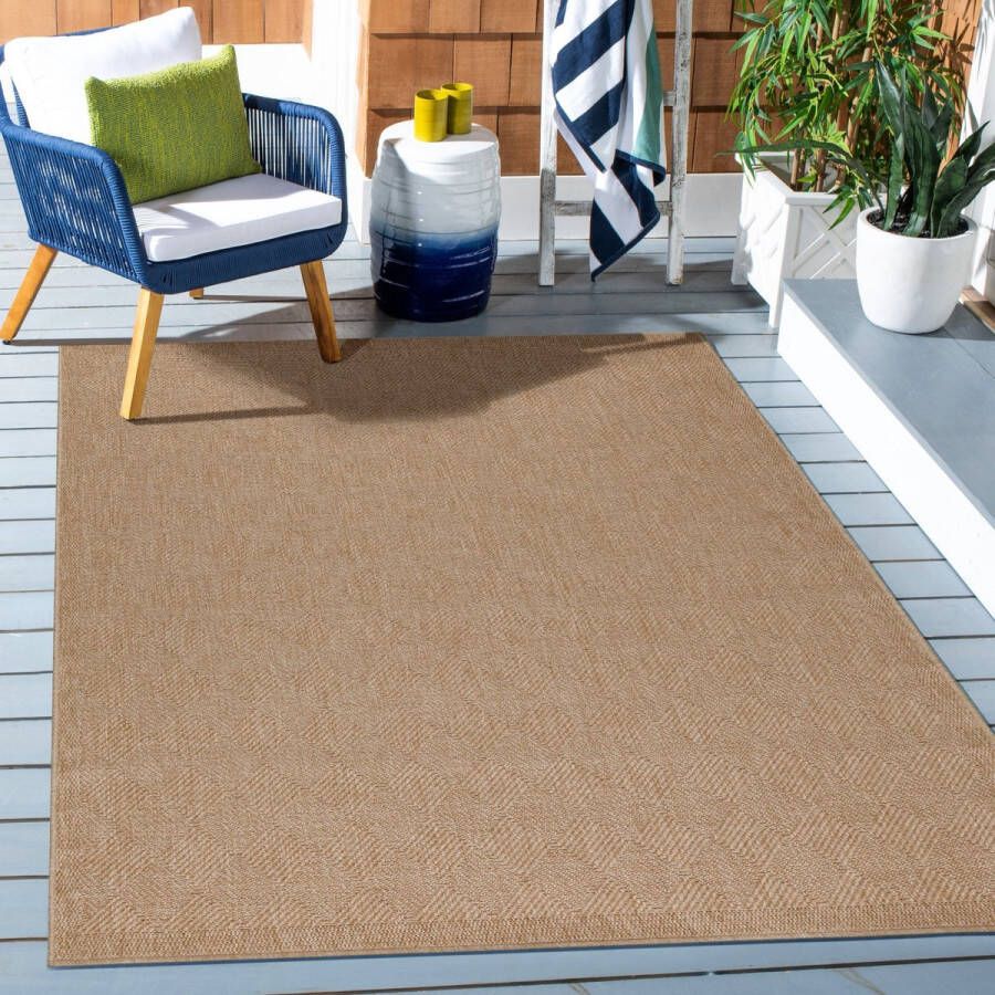 flycarpets Lucia Naturel Sisal Buitenkleed Voor Binnen & Buiten Vloerkleed Beige 140x200 cm