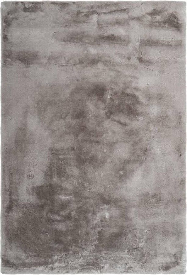 Flycarpets Magna Fluffy Vloerkleed Taupe Hoogpolig Tapijt Woonkamer 160x230 cm