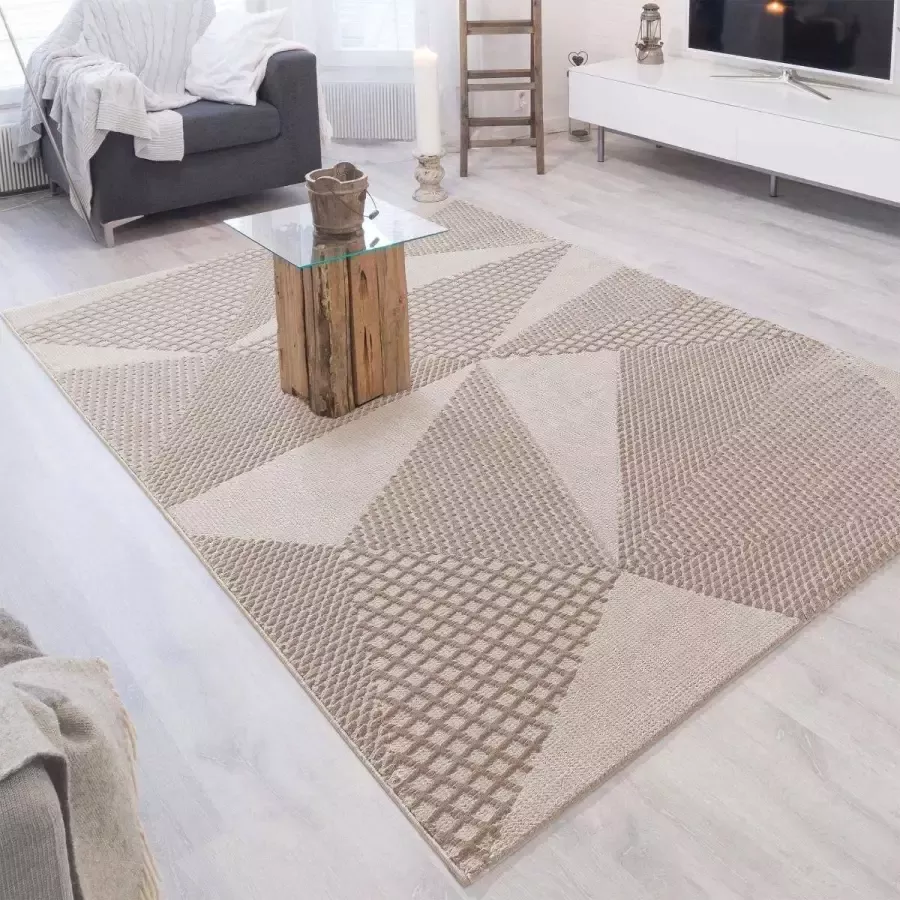Flycarpets MION MODERN BEIGE VLOERKLEED GEO