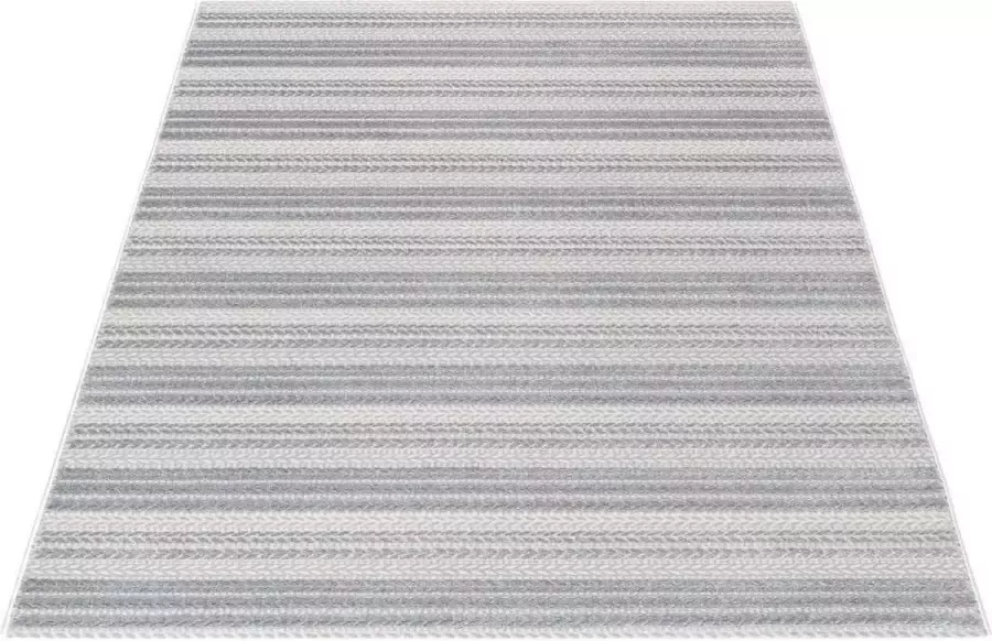 Flycarpets MION MODERN GRIJS VLOERKLEED GESTREEPT