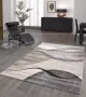 Flycarpets Nida Modern Vloerkleed 120x170cm Beige Grijs Lijstmotief - Thumbnail 2