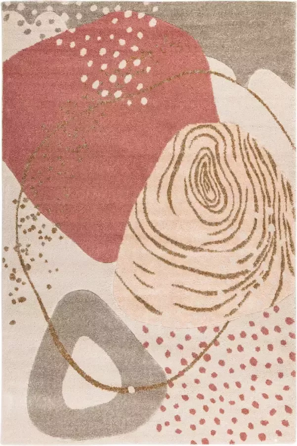 Flycarpets Passara vloerkleed Roze Beige Laagpolig 120x170 cm
