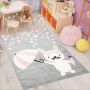 Flycarpets Playful Pals Kids Kinderkamer Konijn Vloerkleed Roze 80x150 cm - Thumbnail 3