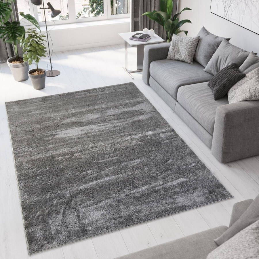 flycarpets Ravenna Vloerkleed 200x290cm Antraciet 17mm Poolhoogte