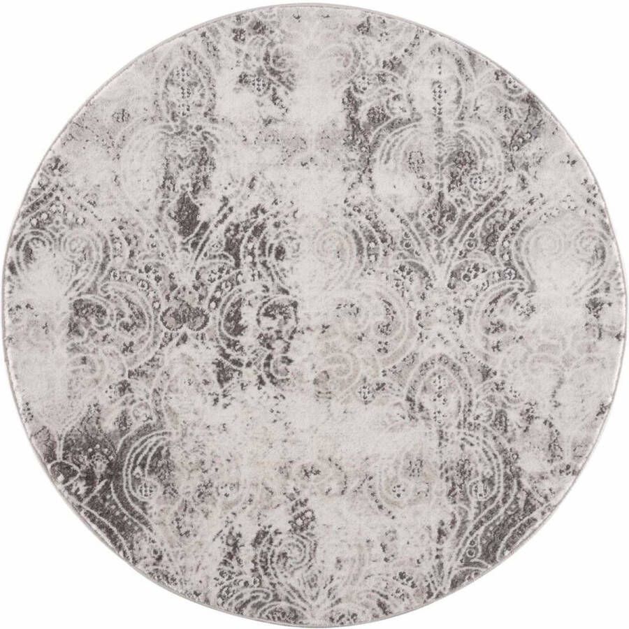 Flycarpets Rosalia Modern Marmer Design Vloerkleed Grijs 160x160 cm