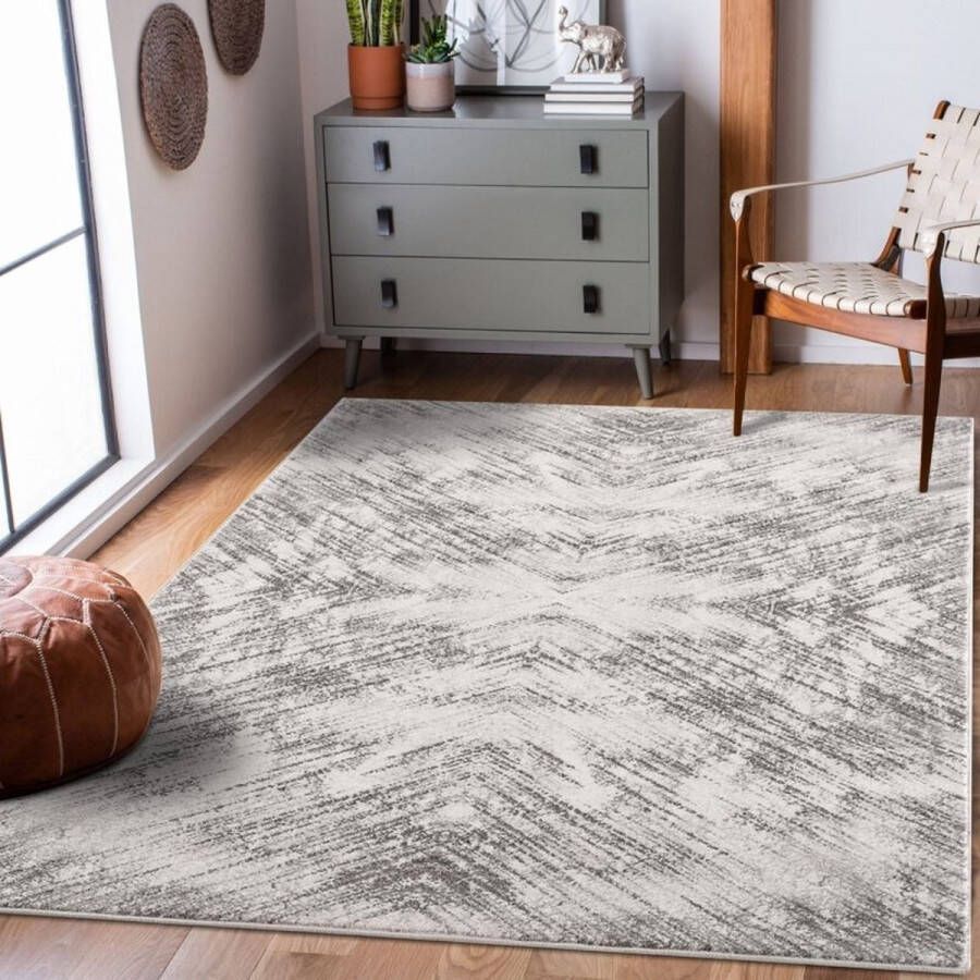 Flycarpets Rosalia Modern Marmer Design Vloerkleed Grijs 160x230 cm