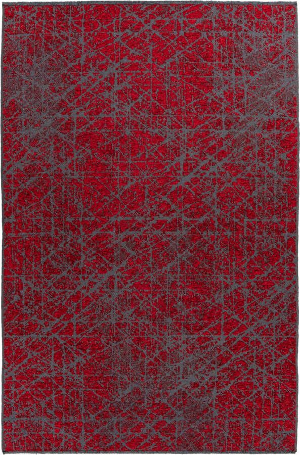 Flycarpets Sabia Vintage Vloerkleed Rood Grijs Laagpolig 150x230 cm