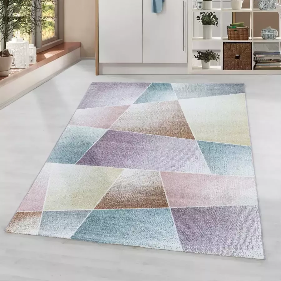 Flycarpets Sara Modern Multi Vloerkleed Laagpolig Tapijt Voor binnen -200x290 cm
