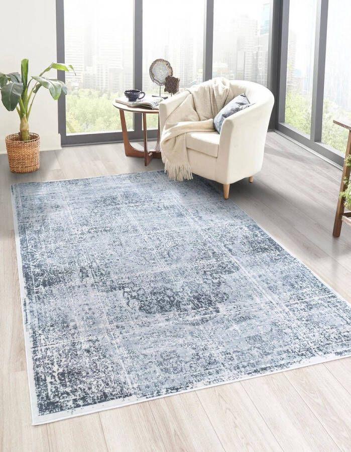 flycarpets Sarande Vintage Grijs Vloerkleed Laagpolig Tapijt Voor binnen 240x340 cm