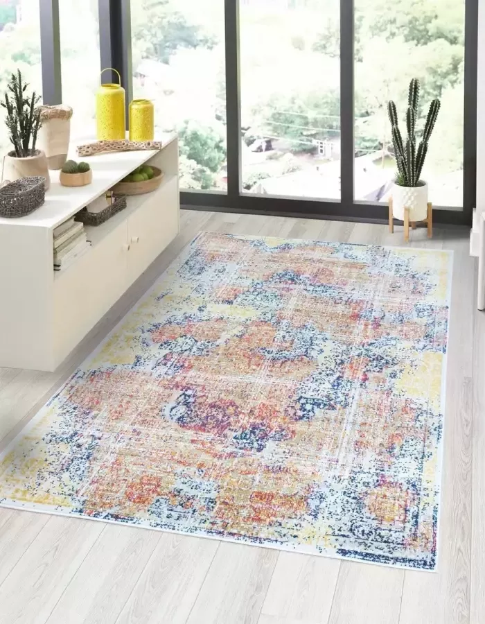 Flycarpets Sarande Vintage Terra Multi Vloerkleed Laagpolig Tapijt Voor binnen -120x170 cm