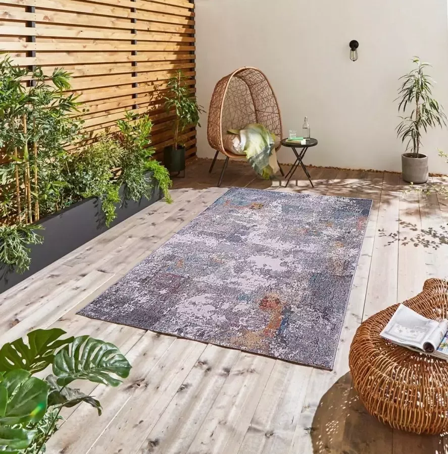 Flycarpets Sena Vintage Kleurrijk Buitenkleed Voor Binnen & Buiten Vloerkleed Multi Buitentapijt Campingkleed Picknickkleed Tuintapijt 160x230 cm - Foto 2