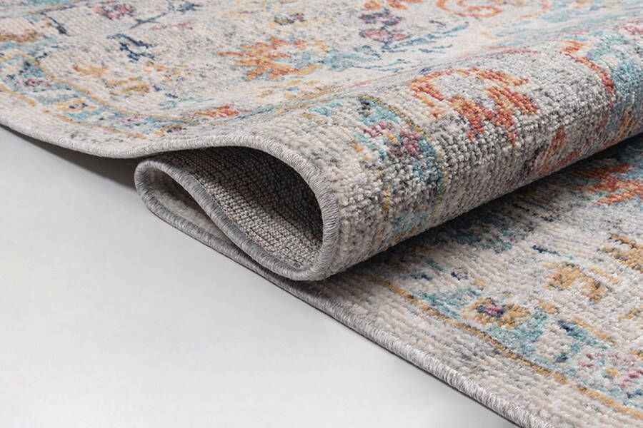 flycarpets Sena Vintage Voor Binnen & Buiten Vloerkleed Multi Kleurrijk Buitentapijt Campingkleed Buitenkleed Tuintapijt 80x150 cm