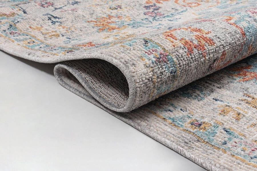 flycarpets Sena Vintage Voor Binnen & Buiten Vloerkleed Multi Kleurrijk Buitentapijt Campingkleed Buitenkleed Tuintapijt 120x170 cm