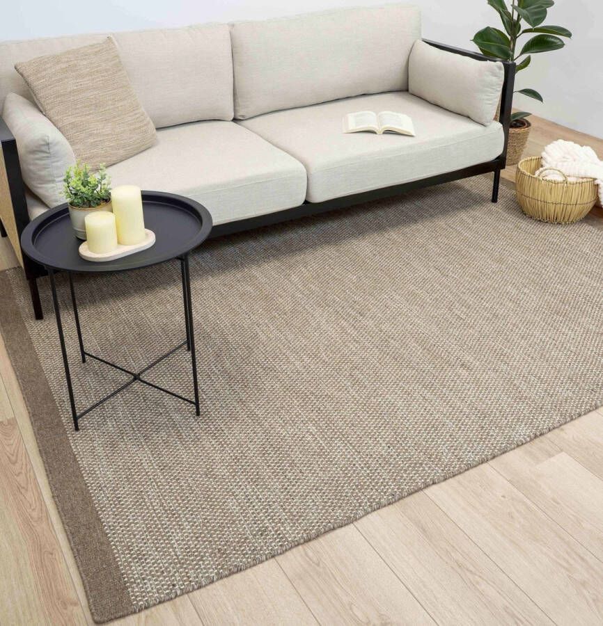 Flycarpets Serenity Wollen HANDGEWEVEN Vloerkleed Taupe 160x230 cm
