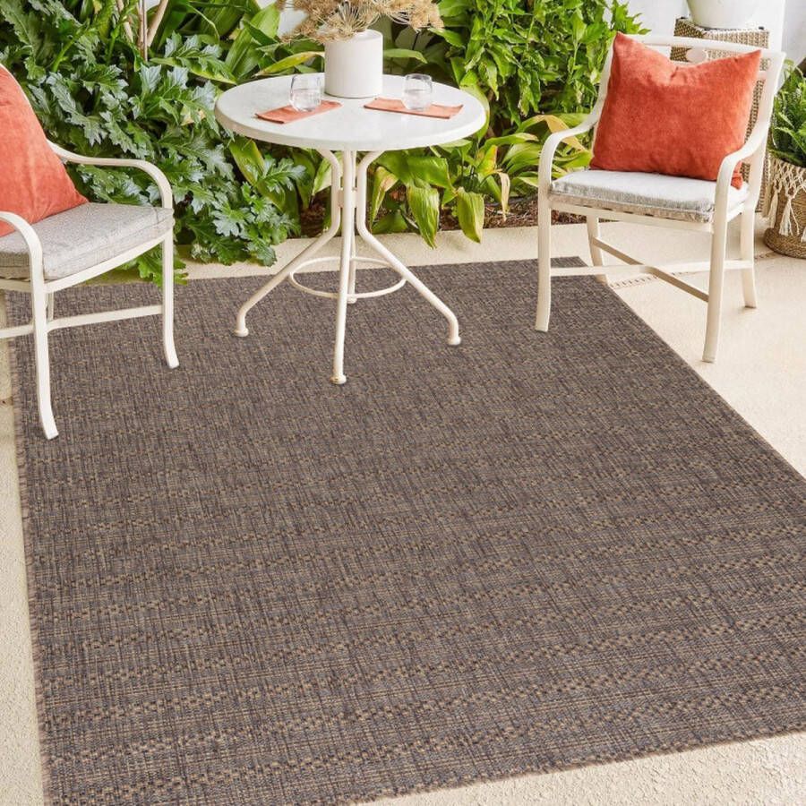 Flycarpets Sunset Buitenkleed Vloerkleed Voor Binnen & Buiten Buitentapijt Bruin 160x230 cm - Foto 2
