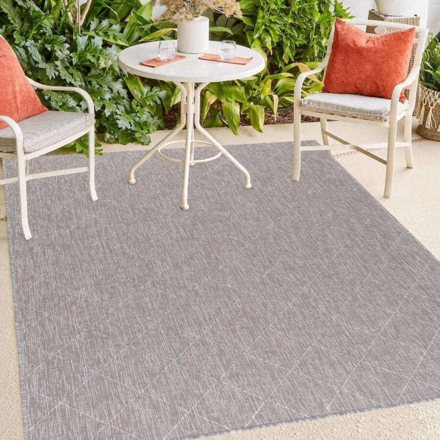 flycarpets Sunset Buitenkleed Vloerkleed Voor Binnen & Buiten Buitentapijt Beige 140x200 cm