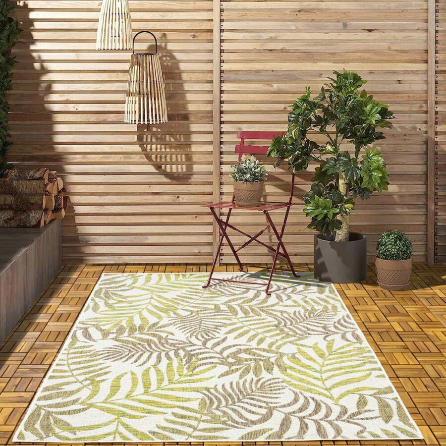 Flycarpets Tuintapijt Vloerkleed Voor Buiten & Binnen Buitenkleed Campingkleed Beige Afmeting 160x230 cm