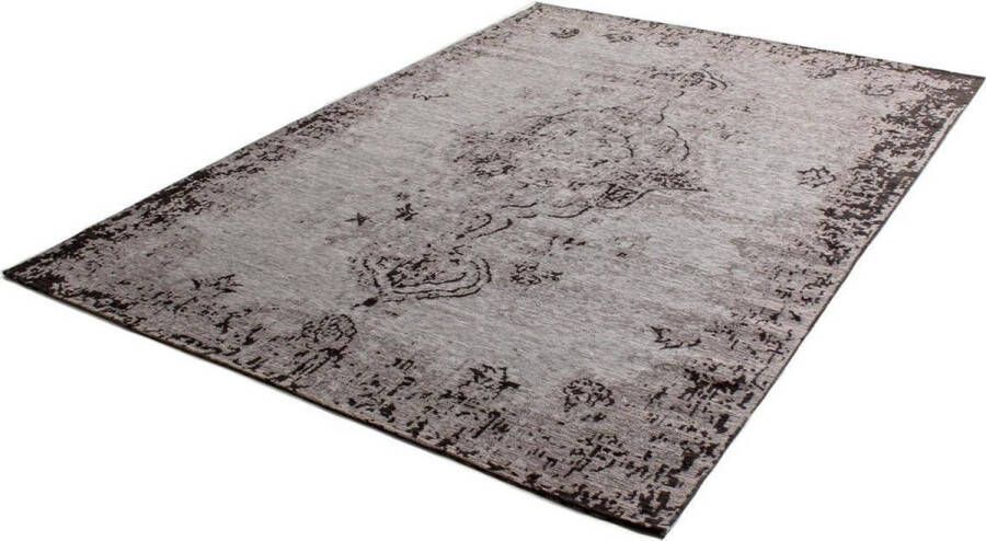 Flycarpets VARA VINTAGE GRIJS ZWART VLOERKLEED MEDAILLON - Foto 1