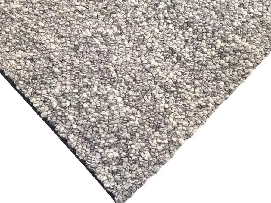 FlyCarpets Ventura Bolletjes Lichtgrijs Handgemaakt Vloerkleed