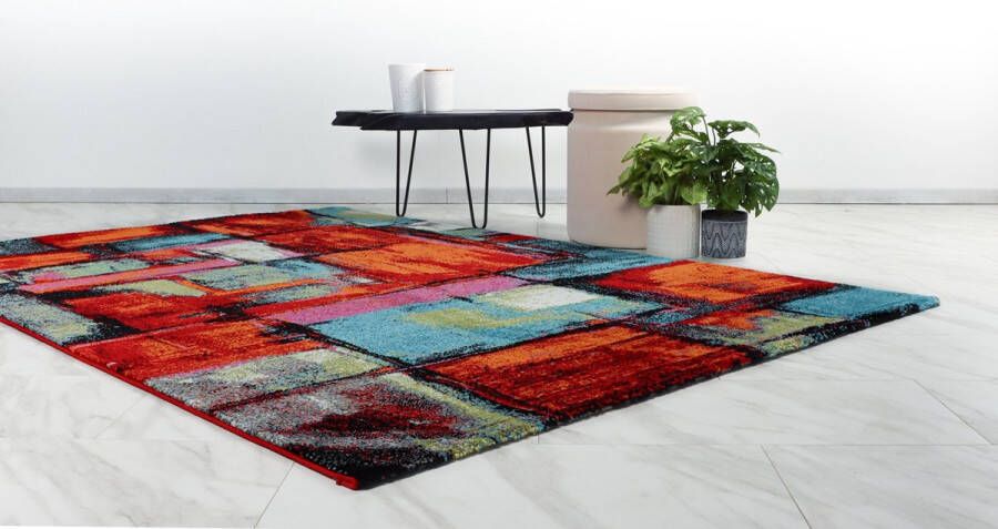 flycarpets VISTOSO KLEURRIJK MULTI VLOERKLEED BLOKJES