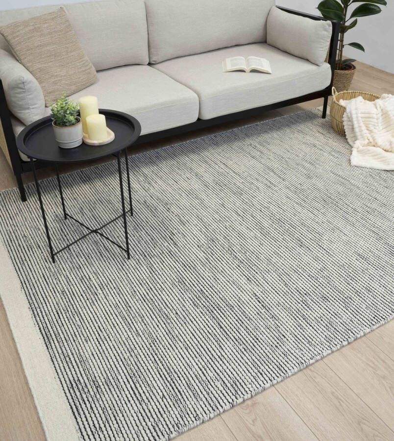 Flycarpets WOLLEN VLOERKLEED SERENITY HANDGEWEVEN GRIJS