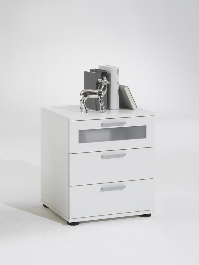 FMD Nachtkastje met 3 lades wit - Foto 8