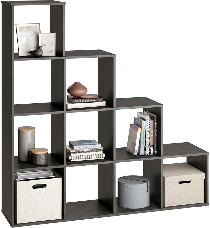 FMD Opbergrek Mega 10 vakken grijs - Foto 4